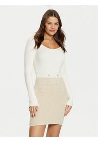 Guess Sukienka dzianinowa W5RK12 Z3KX0 Écru Bodycon Fit. Materiał: wiskoza. Typ sukienki: bodycon #1