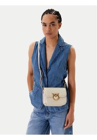 Pinko - PINKO Torebka Love Box Bag Fl Mini 104297 A26L Écru. Kolor: kremowy. Materiał: skórzane #1