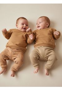 Sinsay - Spodnie 2 pack - beżowy. Kolor: beżowy #1