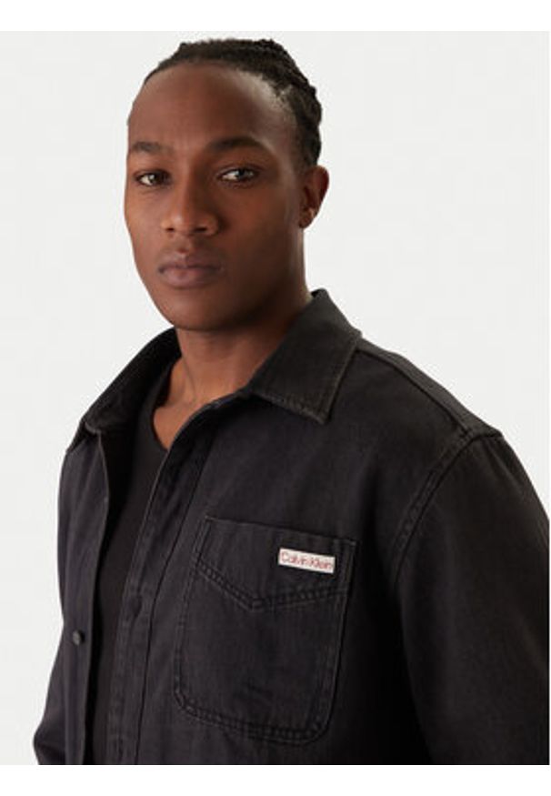 Calvin Klein Jeans Koszula jeansowa Classic LV04RD765G Czarny Relaxed Fit. Kolor: czarny. Materiał: bawełna