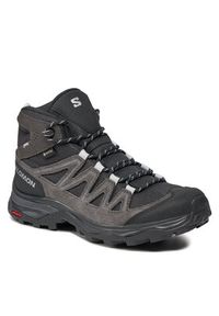 salomon - Salomon Trekkingi X Ward Leather Mid GORE-TEX L47181900 Czarny. Kolor: czarny. Materiał: skóra, zamsz #6