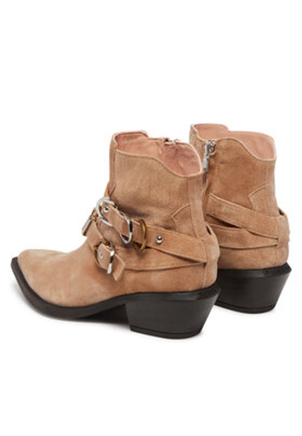 Pinko - PINKO Kowbojki Tex 13 SD0343 P002 Beżowy. Kolor: beżowy. Materiał: skóra, zamsz
