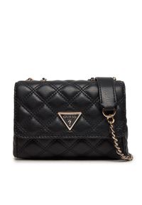 Guess Torebka Giully (QG) HWQG87 48740 Czarny. Kolor: czarny. Materiał: skórzane