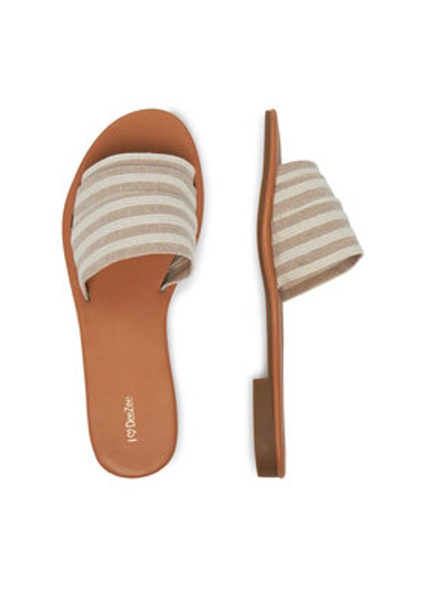 DeeZee Klapki XHS962-1 Beżowy. Kolor: beżowy. Materiał: materiał