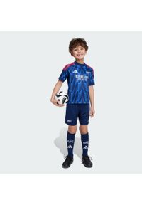 Adidas - Wyjazdowy mini zestaw dla dzieci Arsenal 25/26. Kolor: szary, niebieski, wielokolorowy. Sport: piłka nożna