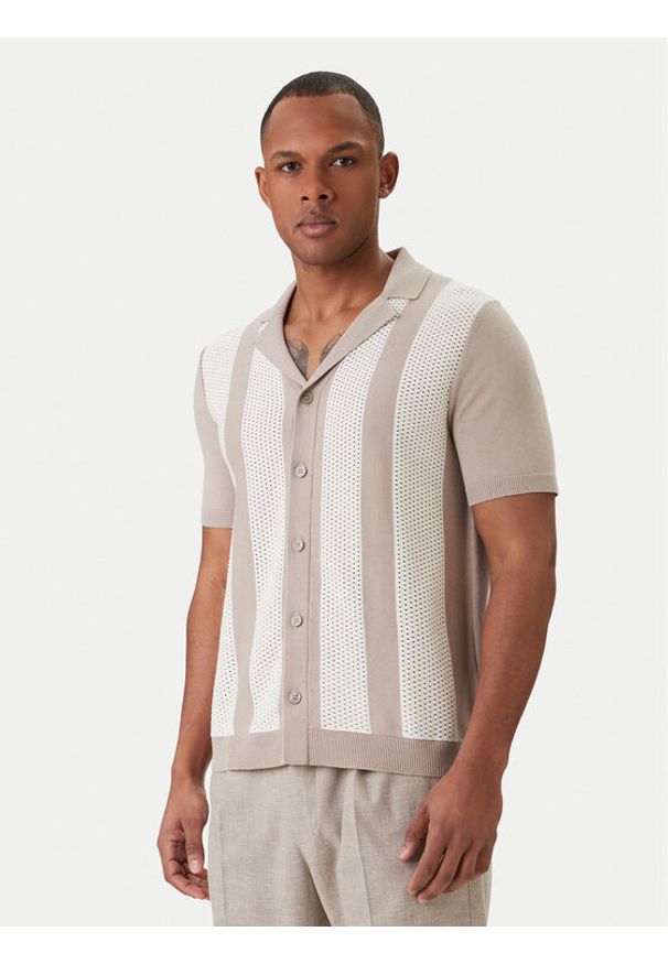 JOOP! Koszula Galvo 30101514 Beżowy Regular Fit. Kolor: beżowy. Materiał: bawełna