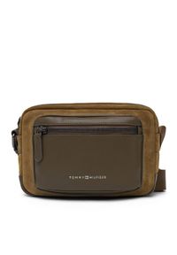 TOMMY HILFIGER - Tommy Hilfiger Saszetka Th Casual Suede Camera Bag AM0AM13231 Zielony. Kolor: zielony. Materiał: zamsz, skóra