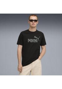 Puma - Męska koszulka Essentials Camo PUMA Black. Kolor: czarny. Sport: fitness