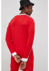 adidas Originals Longsleeve bawełniany HE9532 kolor czerwony. Okazja: na co dzień. Kolor: czerwony. Materiał: bawełna. Długość rękawa: długi rękaw. Styl: casual #2