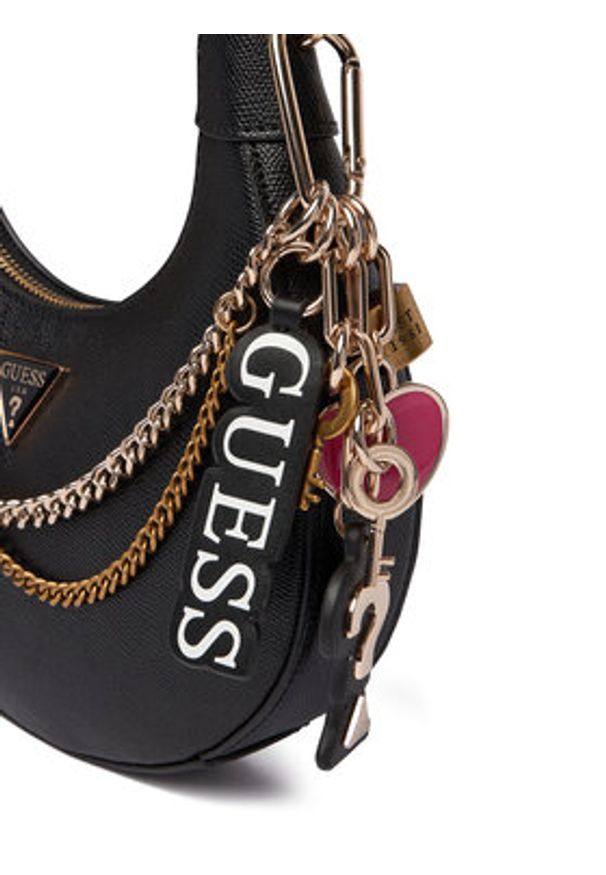 Guess Torebka Davina HWBG98 99180 Czarny. Kolor: czarny. Materiał: skórzane