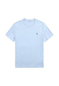 Polo Ralph Lauren T-Shirt 710671438444 Błękitny Custom Slim Fit. Typ kołnierza: polo. Kolor: niebieski. Materiał: bawełna #5