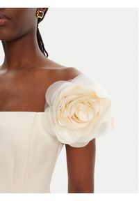 Elisabetta Franchi Sukienka koktajlowa AB-T51-52E2-V460 Écru Regular Fit. Materiał: syntetyk. Styl: wizytowy #4