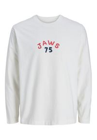 Jack & Jones Longsleeve Jaws 12286615 Biały Relaxed Fit. Kolor: biały. Materiał: bawełna. Długość rękawa: długi rękaw #2