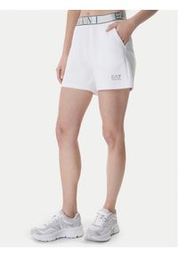 EA7 Emporio Armani Szorty sportowe 7W001153 AF12501 Biały Regular Fit. Kolor: biały. Materiał: syntetyk #1