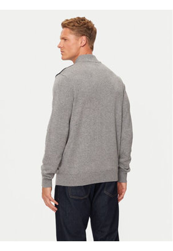 Pierre Cardin Sweter C5 51150./5079/4215 Szary Regular Fit. Kolor: szary. Materiał: bawełna, wełna