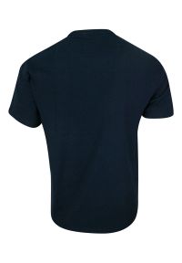 Kings - T-shirt, Granatowy, 100% BAWEŁNA, U-neck, z Kieszonką, Męski, Krótki Rękaw -KINGS. Okazja: na co dzień. Kolor: niebieski. Materiał: bawełna. Długość rękawa: krótki rękaw. Długość: krótkie. Styl: casual #2