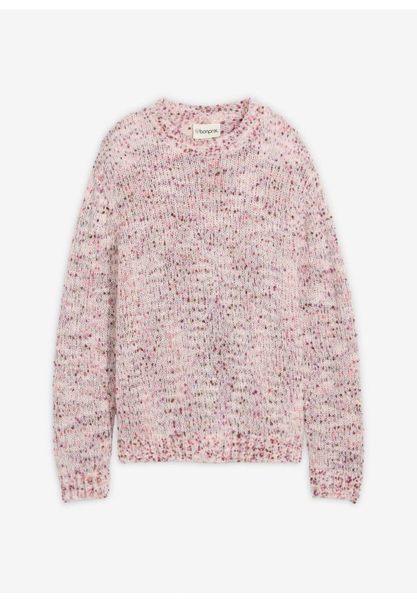 bonprix - Gruby sweter. Kolor: różowy