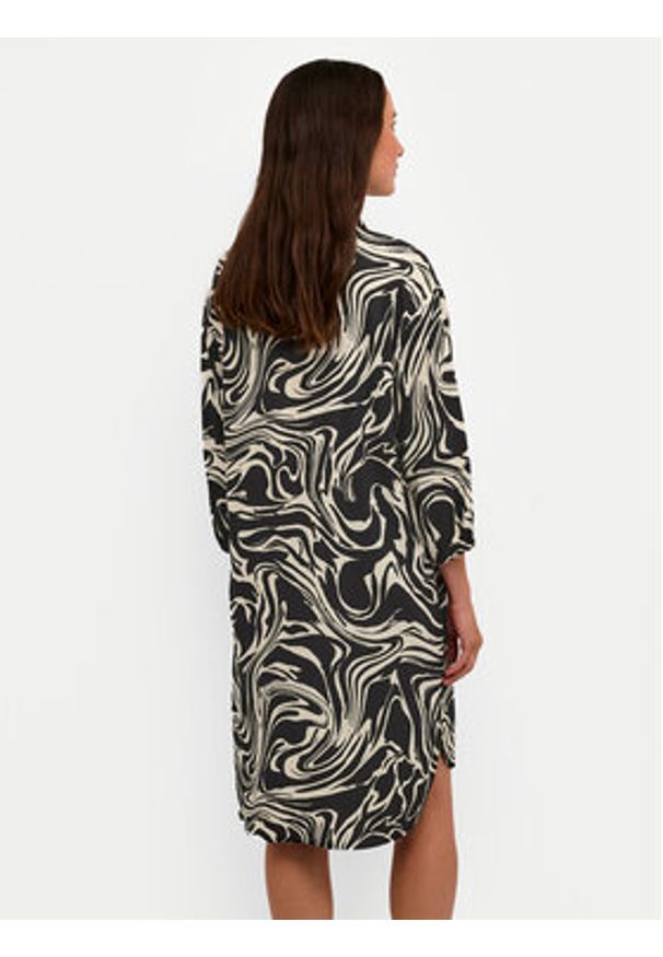 Kaffe Sukienka koszulowa Carmen 10508329 Czarny Loose Fit. Typ kołnierza: typu carmen. Kolor: czarny. Materiał: wiskoza. Typ sukienki: koszulowe