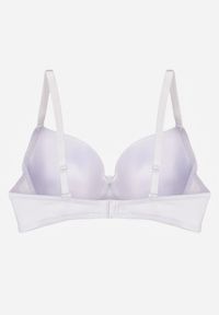 Born2be - Biały Klasyczny Biustonosz o Gładkim Wykończeniu Lamisa. Kolor: biały. Wzór: gładki #4