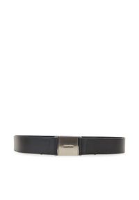 Calvin Klein Pasek Damski Logo Plaque Elasticated Belt 3.0 K60K612931 Czarny. Kolor: czarny. Materiał: skóra