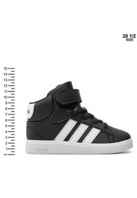 Adidas - adidas Sneakersy Grand Court Mid IE3863 Czarny. Kolor: czarny. Materiał: skóra