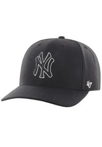 Męska czapka z daszkiem 47 Brand New York Yankees Cold Zone '47. Kolor: czarny. Materiał: akryl, wełna