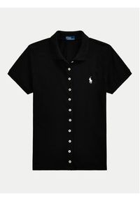 Polo Ralph Lauren Koszula 211939272004 Czarny Slim Fit. Typ kołnierza: polo. Kolor: czarny. Materiał: bawełna