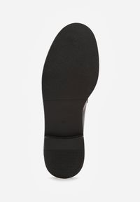 Born2be - Czarne Płaskie Mokasyny z Metalową Klamrą Evelithia. Okazja: na co dzień, na spotkanie biznesowe. Zapięcie: klamry. Kolor: czarny. Materiał: jeans. Styl: klasyczny, casual, biznesowy, elegancki #5