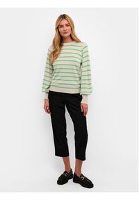Kaffe Sweter Kamala 10506891 Zielony Regular Fit. Kolor: zielony. Materiał: wiskoza
