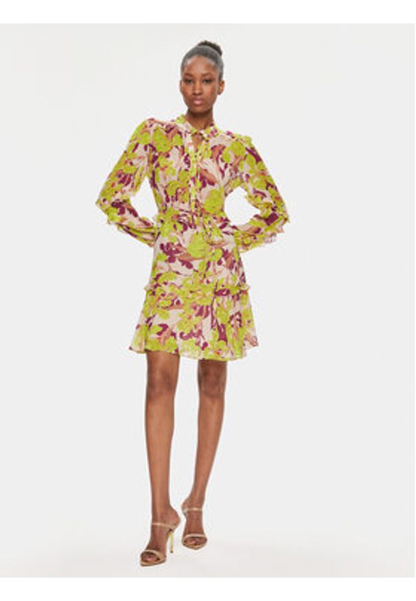 Pinko Sukienka codzienna Piccadilly 101493 A155 Kolorowy Regular Fit. Okazja: na co dzień. Materiał: wiskoza. Wzór: kolorowy. Typ sukienki: proste. Styl: casual