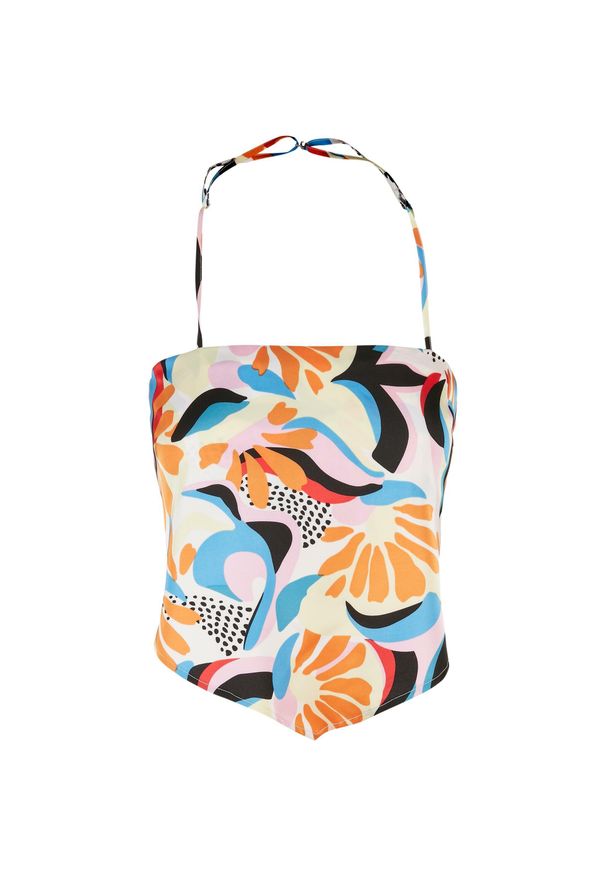 Damski satynowy tank top Urban Classics AOP Triangle. Kolor: wielokolorowy. Materiał: satyna. Długość: krótkie. Sezon: lato