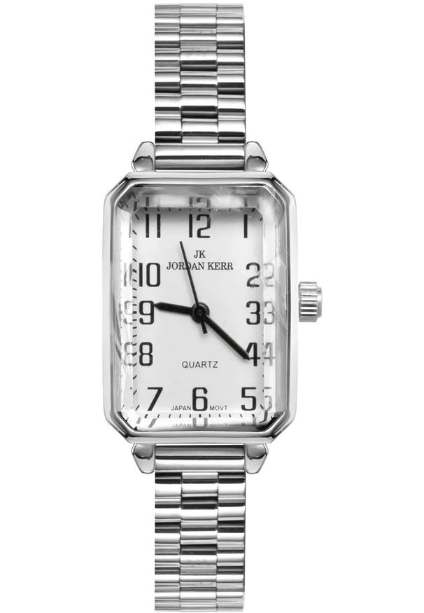 Zegarek damski Jordan Kerr I2040 srebrny cyfry. Kolor: srebrny