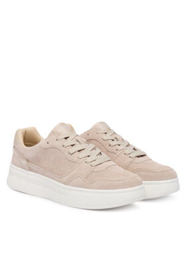 Guess Sneakersy FMFWIN SUE12 Beżowy. Kolor: beżowy. Materiał: zamsz, skóra