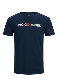 Jack & Jones - Jack&Jones T-Shirt Corp Logo 12137126 Granatowy Slim Fit. Kolor: niebieski. Materiał: bawełna #4
