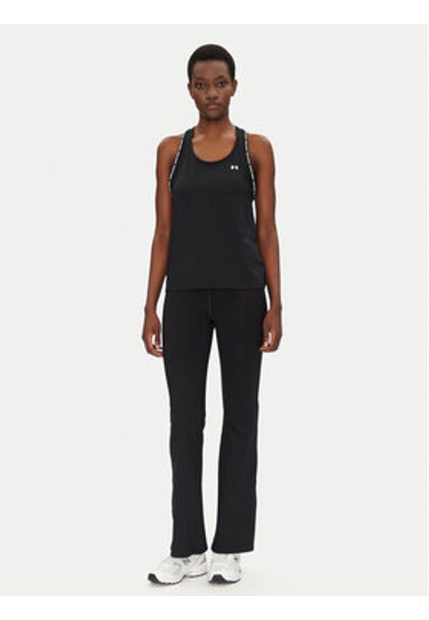 Under Armour Top Tech Knockout 1389851 Czarny Regular Fit. Kolor: czarny. Materiał: syntetyk