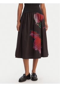 Desigual Spódnica midi 26SWFW02 Czarny Regular Fit. Kolor: czarny. Materiał: bawełna #1