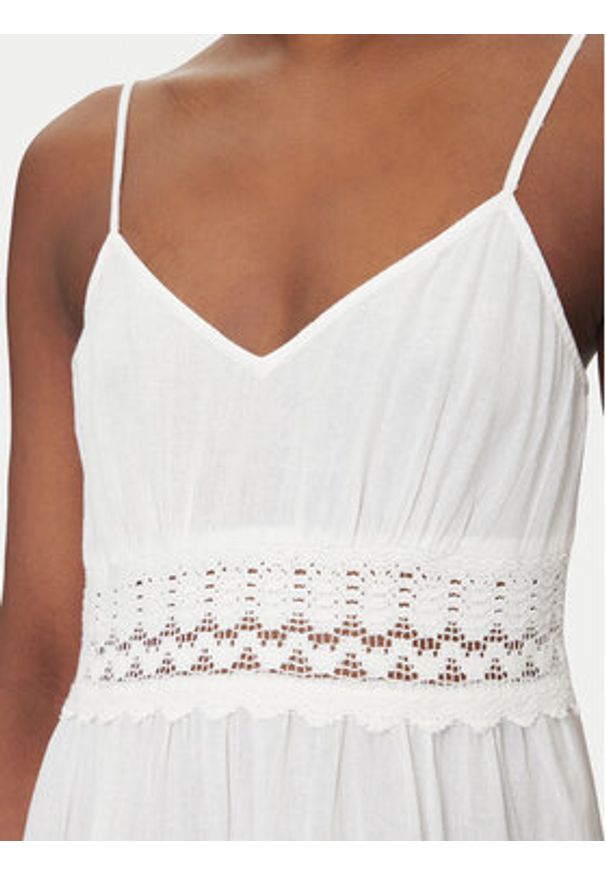 Vero Moda Sukienka letnia Quincy 10324588 Biały Regular Fit. Kolor: biały. Materiał: bawełna. Sezon: lato
