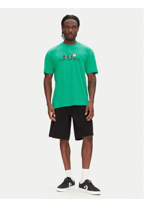 Volcom T-Shirt Bob Moleema A4312554 Zielony Loose Fit. Kolor: zielony. Materiał: bawełna