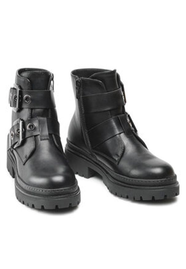 DeeZee Botki WS5680-14 Czarny. Kolor: czarny. Materiał: skóra