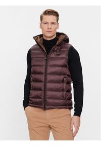 Blauer Bezrękawnik 23WBLUX03081 Brązowy Regular Fit. Kolor: brązowy. Materiał: syntetyk. Długość rękawa: bez rękawów