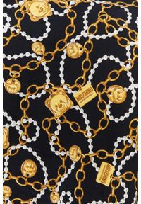 MOSCHINO Męskie spodnie dresowe w złote łańcuchy, Rozmiar S. Kolor: czarny. Materiał: dresówka #4