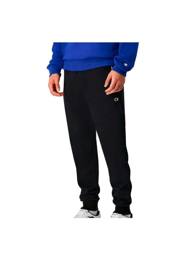 Długie Spodnie Dresowe Champion Cuff L. Kolor: czarny. Materiał: dresówka. Długość: długie