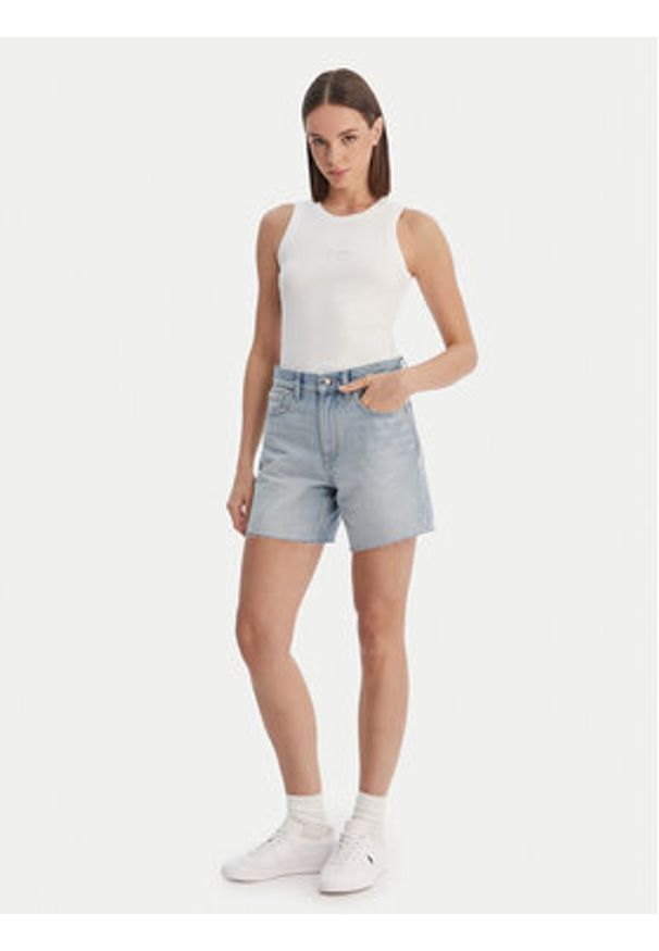 Calvin Klein Jeans Szorty jeansowe LV047F766G Niebieski Relaxed Fit. Kolor: niebieski. Materiał: bawełna