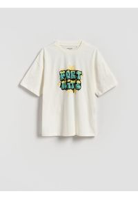 Reserved - T-shirt z nadrukiem Fortnite - biały. Kolor: biały. Materiał: dzianina, bawełna. Wzór: nadruk #1