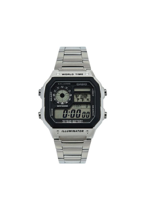 Casio Zegarek AE-1200WHD-1AVEF Srebrny. Kolor: srebrny