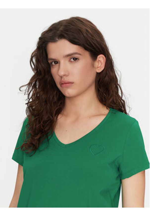 Pieces T-Shirt New Billy 17102921 Zielony Regular Fit. Kolor: zielony. Materiał: bawełna