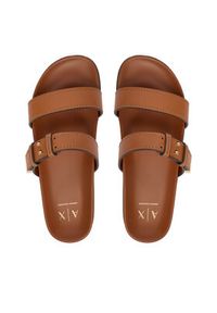Armani Exchange Klapki XW002575 AF21266 U6123 Brązowy. Kolor: brązowy. Materiał: skóra #6