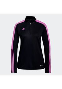 Bluza dresowa do piłki nożnej Adidas Tiro. Kolor: różowy, wielokolorowy, czarny. Materiał: dresówka. Wzór: paski #1