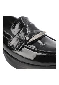 Czarne Półbuty S.Barski Eleganckie Mokasyny Damskie. Kolor: czarny. Materiał: materiał. Sezon: lato. Styl: elegancki #3