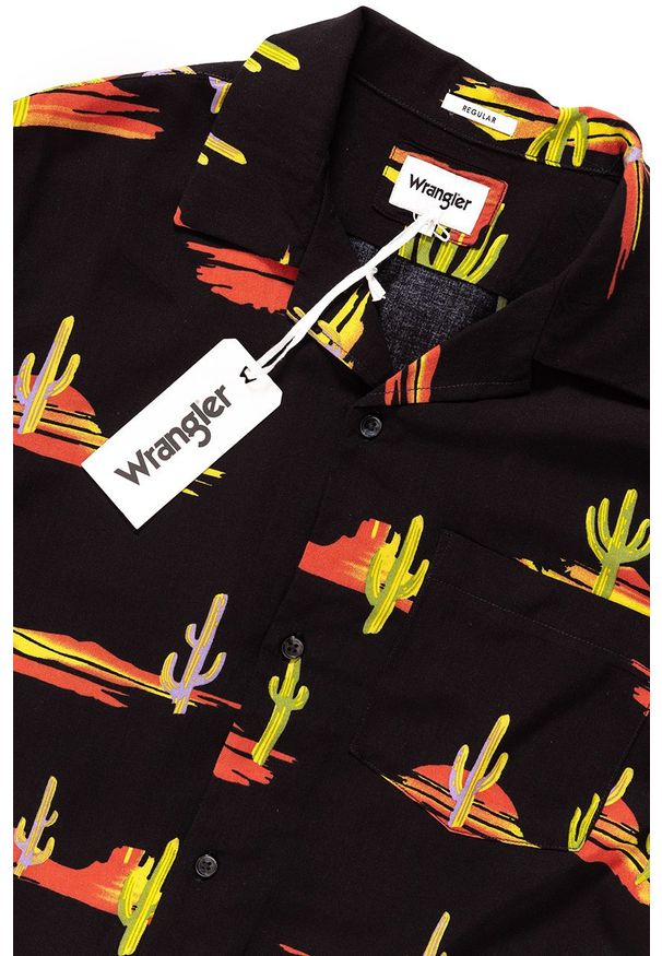 Wrangler - KOSZULA WRANGLER SS RESORT SHIRT BLACK W5907TI01 112129666